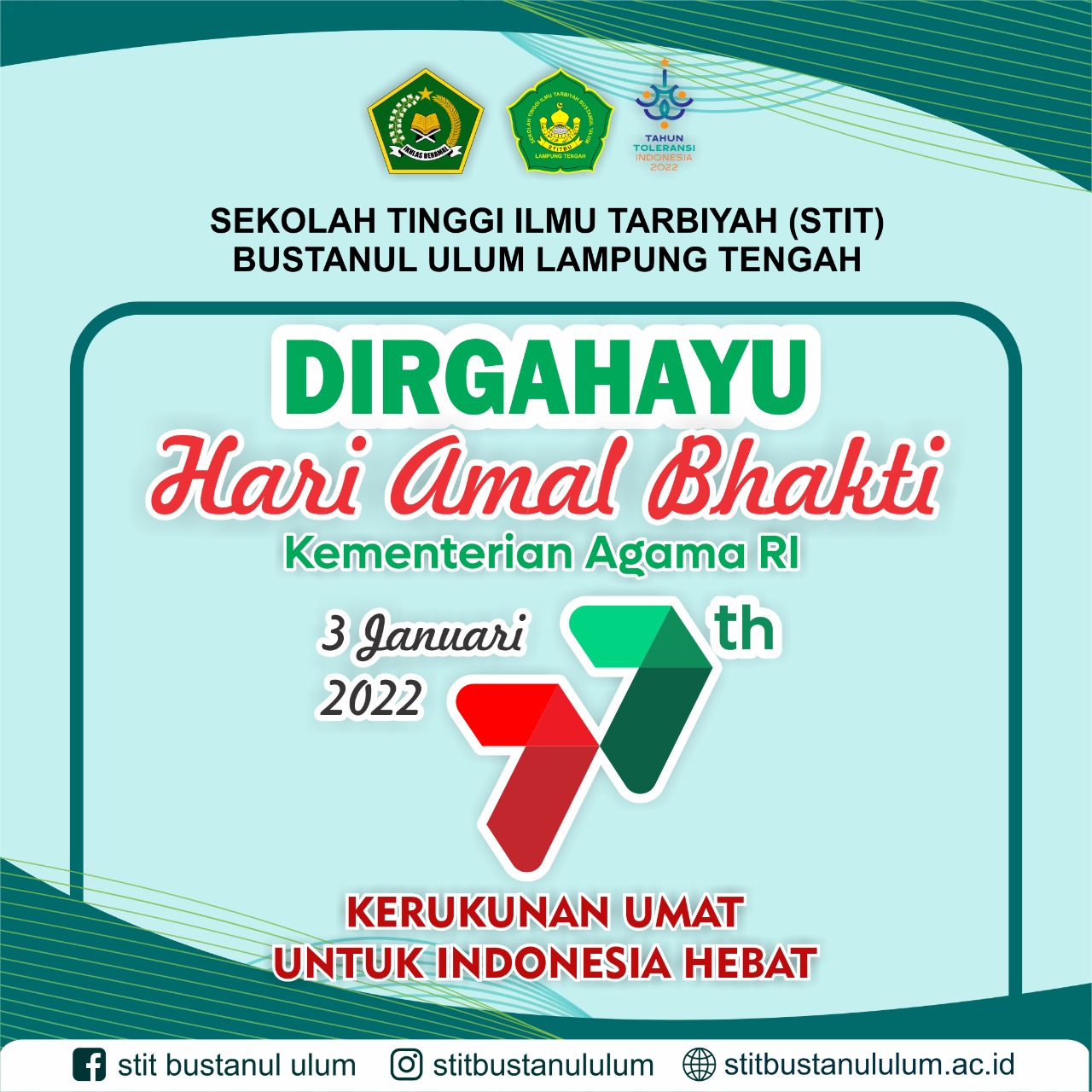 STIT Bustanul ‘Ulum - Dirgahayu-Hari Amal Bhakti Kementerian Agama RI